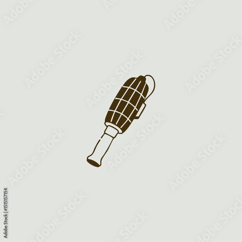 Grenade icon logo flat vector design