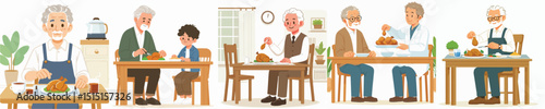 character eating fried chicken