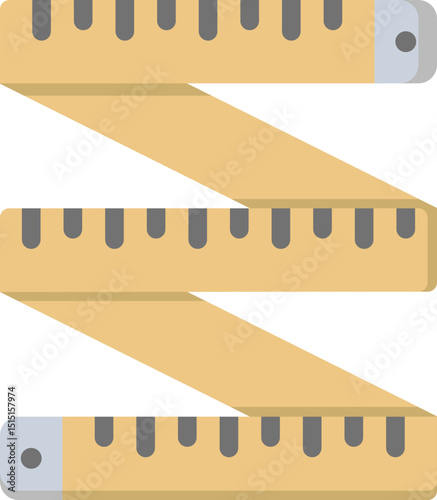 Measure Tape Flat Icon