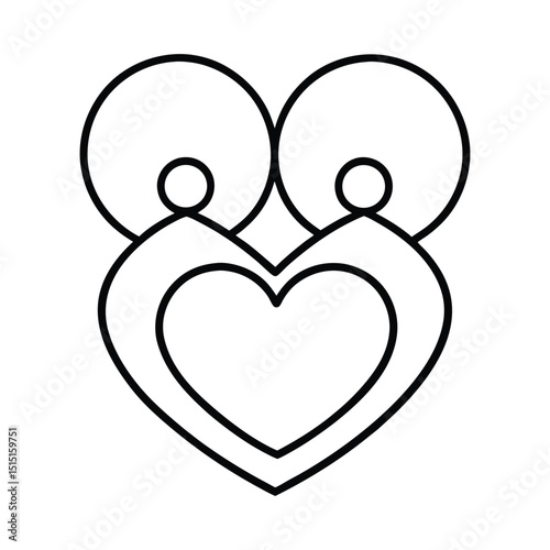 vector illustration of a Soulmates Icon