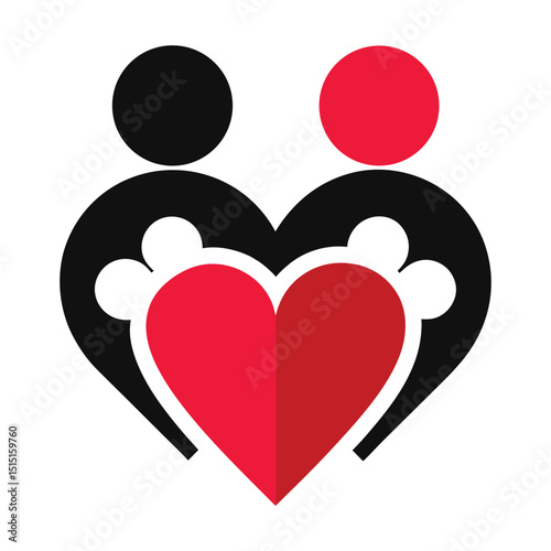 vector illustration of a Soulmates Icon