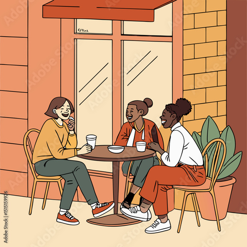 Friendly Gathering Of People Over Coffee