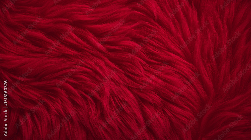 Fototapeta premium Crimson Texture: An abstract, close-up view of vibrant red, textured fabric. Showcasing the rich details and tactile allure of the surface.