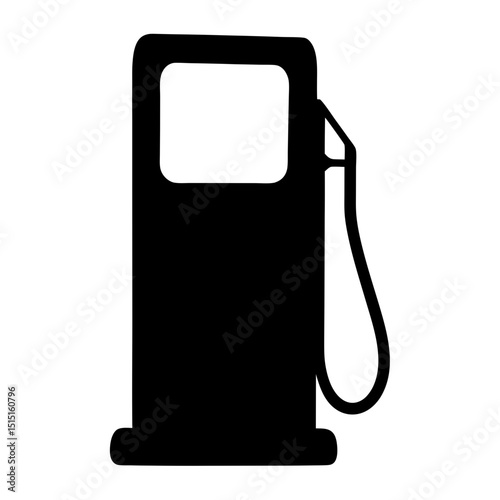Black and white illustration of a fuel pump filling station equipment