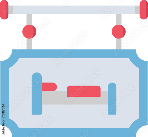 Hotel Signboard Flat Icon