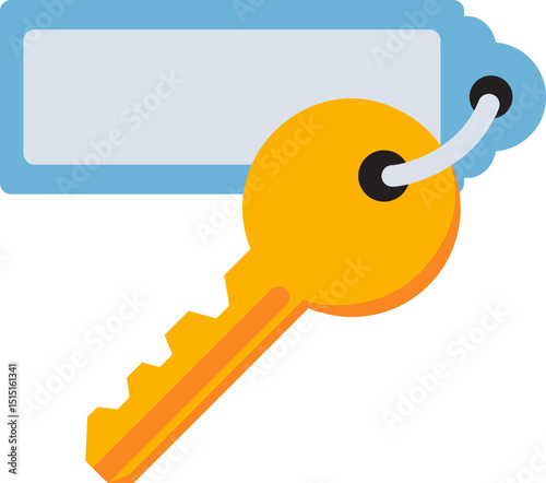 Room Key Flat Icon