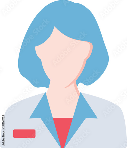 Female Receptionist Flat Icon
