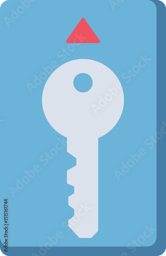 Card Key Flat Icon