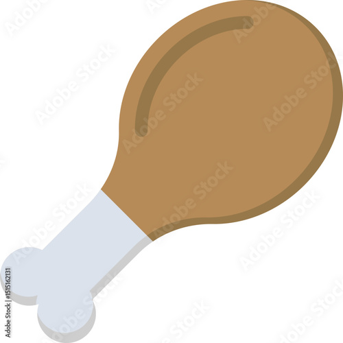 Turkey Leg Flat Icon