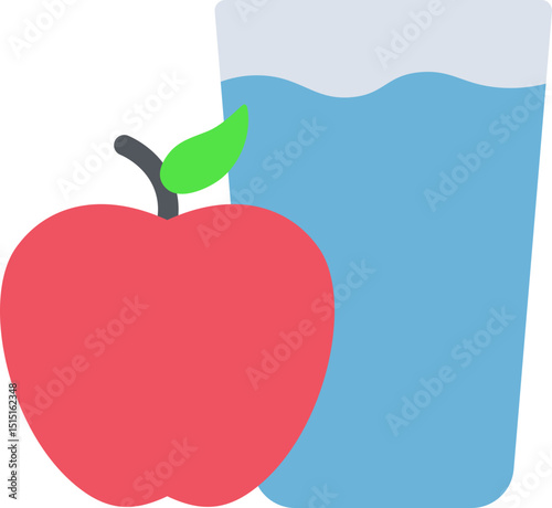 Apple Juice Flat Icon