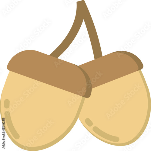 Acorns Flat Icon