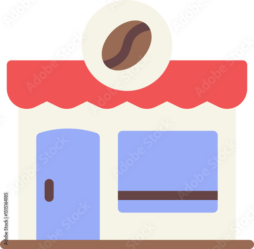 Coffee Store Flat Icon