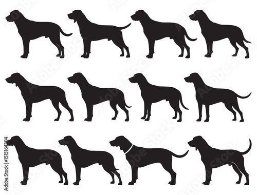 ENGLISH FOXHOUND DOG SILHOUETTE