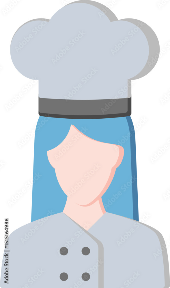 Female Chef Flat Icon Female Chef Flat Icon