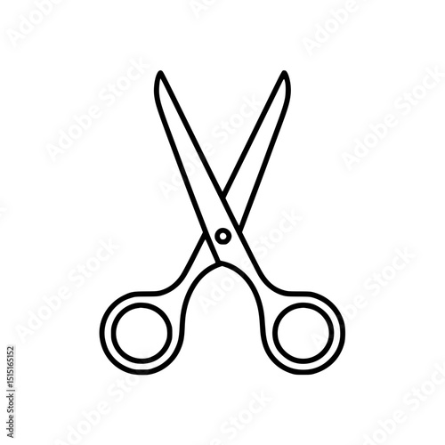Illustration of scissor with open blades