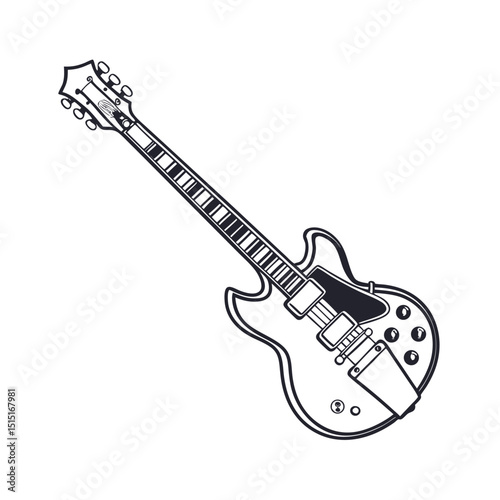 Guitar icon vector, guitar logo, guitar design. Adobe Illustrator Artwork