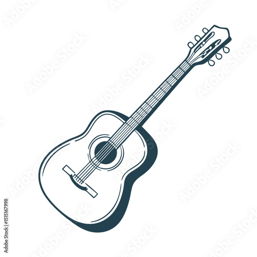 guitar icon vector, guitar logo, guitar design. Adobe Illustrator Artwork