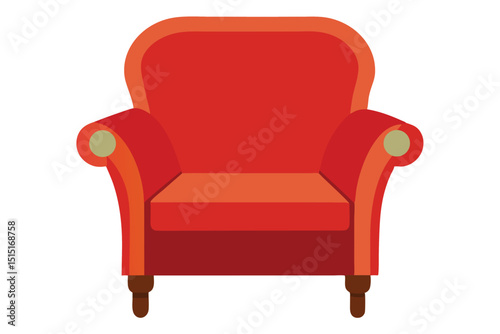 armchair isolated on white background