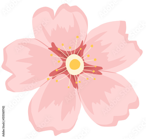 Pink flowers with yellow pollen	