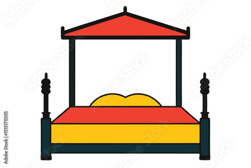 bed in a bedroom