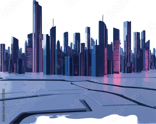 Futuristic cityscape 