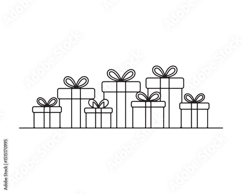 Set of colorful gift boxes with ribbons and bows perfect for holidays birthdays and celebrations vector illustration