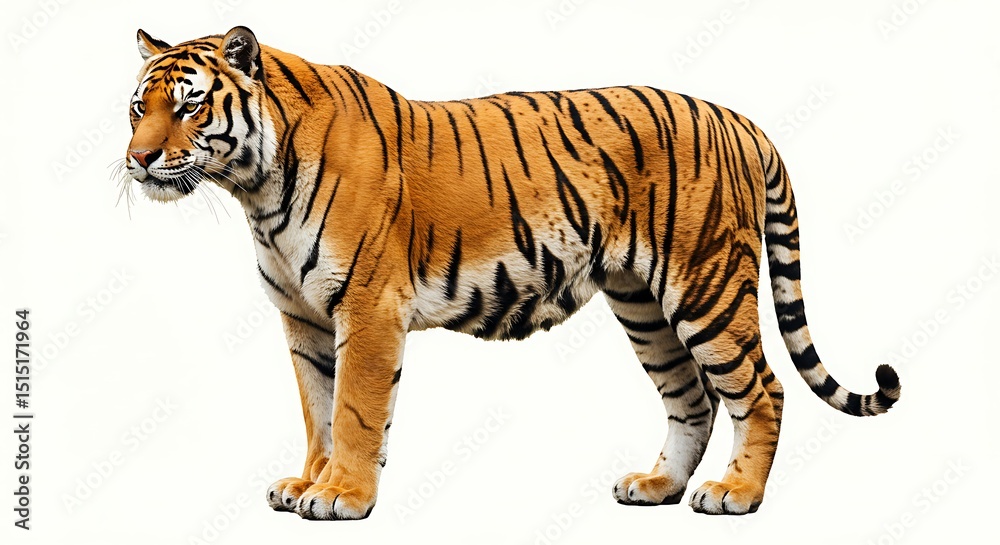 Fototapeta premium tiger isolated on white background