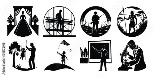 silhouette  people 