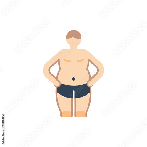 vector illustration of muscular man