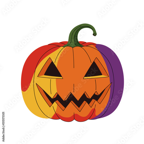 Carved Pumpkin with Jagged Smile – Halloween Jack-o'-Lantern Symbol