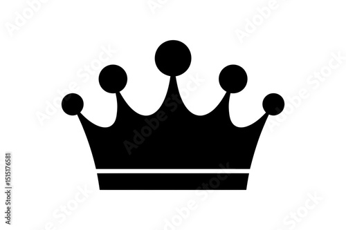 Black crown vector illustration royal symbol art
