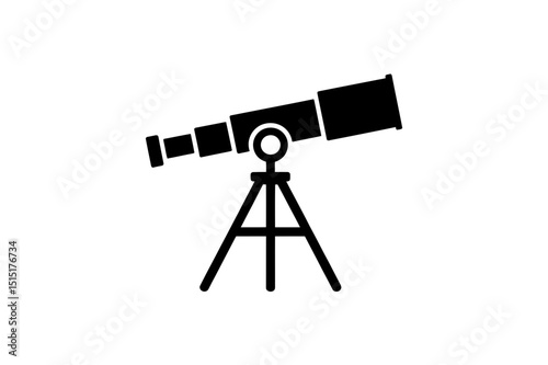 Telescope vector astronomy stargazing observation tool
