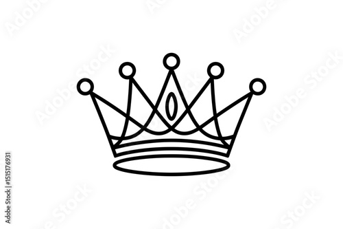 Crown royal king queen tiara majestic vector art