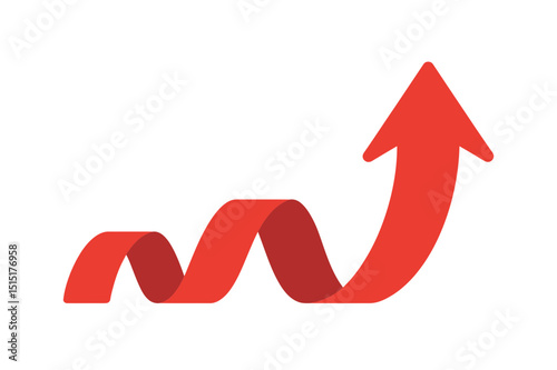 Growth arrow upward trend success business chart