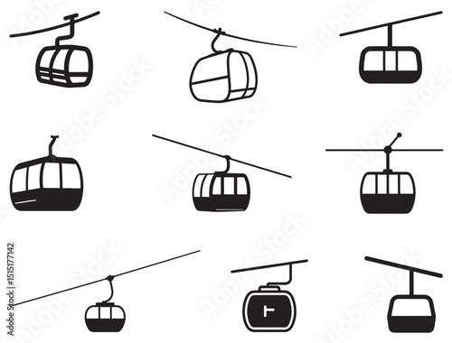 SKI LIFT SILHOUETTE