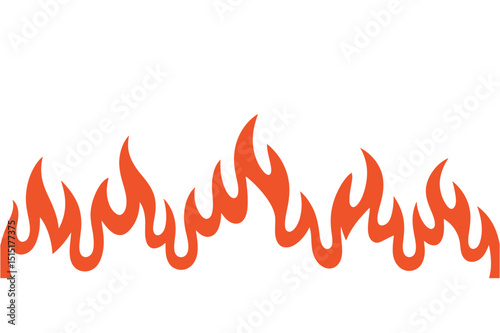 Orange flame fire vector illustration graphic art