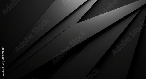 Black white dark gray, abstract background. Geometric pattern shape. Lin, a triangle, a polygon angle. Gradient. Shadow. Matte. 3d effect. Rough grain grungy. Design. Template. Presentation