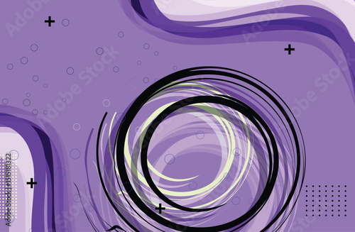Abstract artwork with dynamic colorful shapes and geometric patterns
