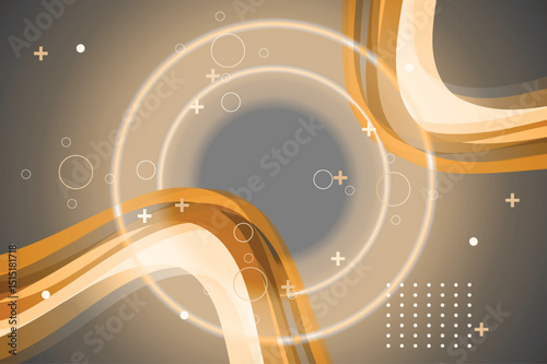 Dynamic abstract background with wavy lines and circular shapes in earthy tones
