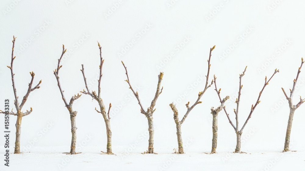 Fototapeta premium Tree Branches in Snowy Landscape