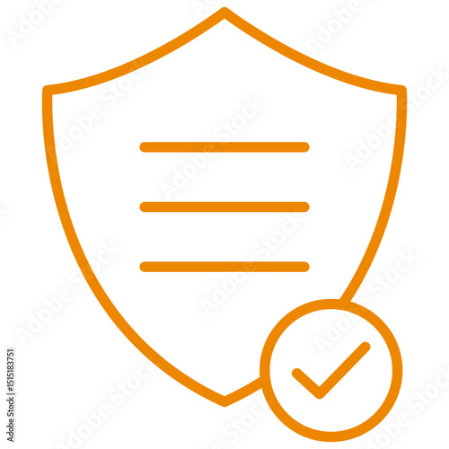 Security Line Color Icon, Security Icon – Shield, Lock, Privacy, Cyber Protection Line Symbol
