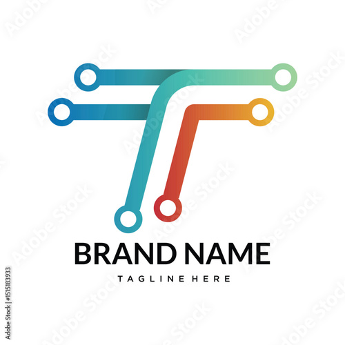 T tech  technology logo