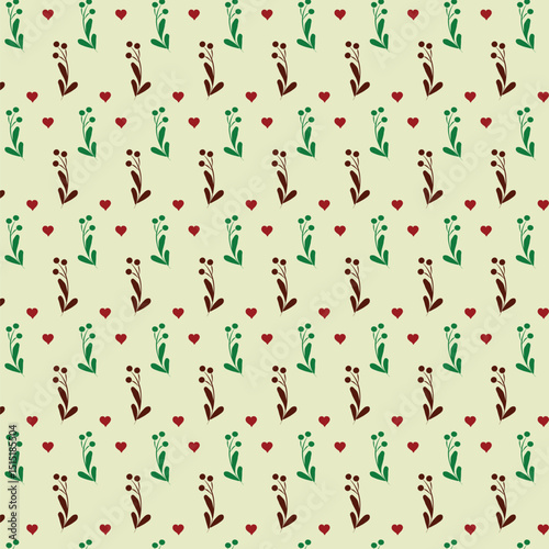Seamless pattern with palm leaves 
