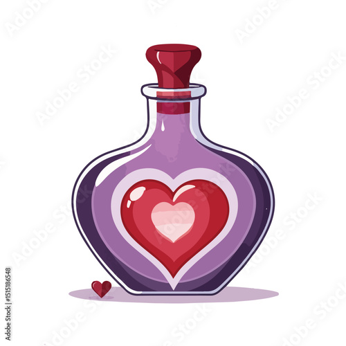 Love Potion Bottle with Heart Stopper 