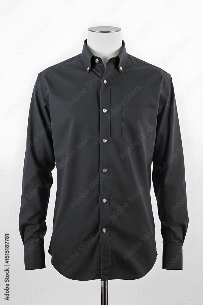 Classic Men’s Dress Shirt on Ghost Mannequin – White Background, Studio Shot Classic Men’s Dress Shirt on Ghost Mannequin – White Background, Studio Shot