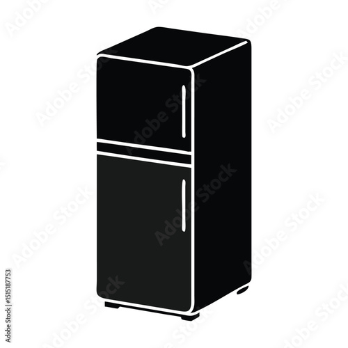 Retro and modern steel refrigerators isolated on white with open doors, displaying cold food and household kitchen appliances