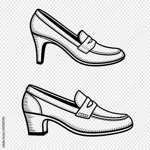 Elegant Women's High-Heeled Loafers Classic Style and Modern Design