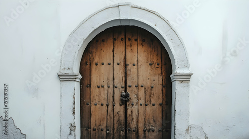 Fisheye wooden arched door frame   57389