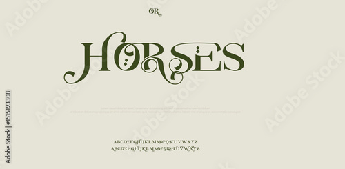  Horses vector illustration of alphabet small letter A to Z logo design