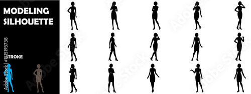 Fashion Modeling Silhouettes of Men and Women